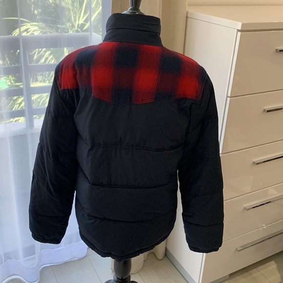 Hollister Navy Fleece Puffer Jacket size M - Picture 5 of 17